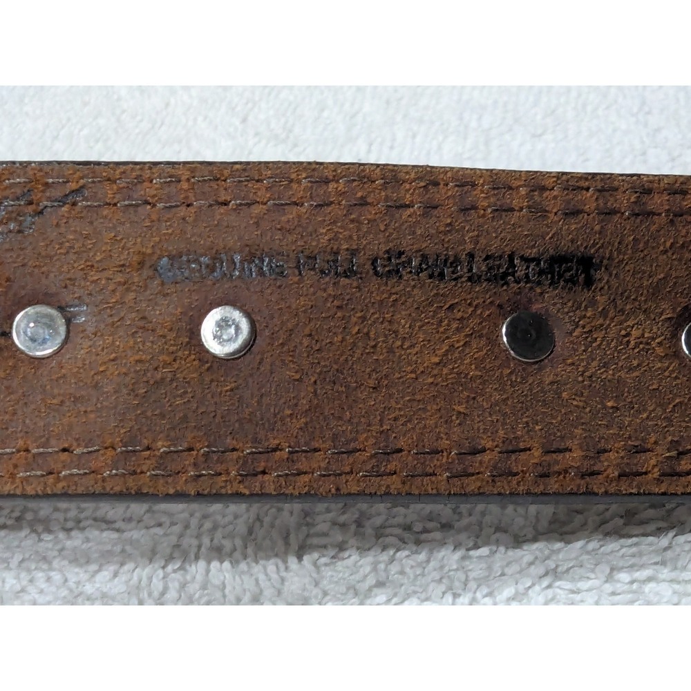 Vintage Billy Belts California Western Leather Belt Silver Conchos Size 30 USA - Picture 12 of 16